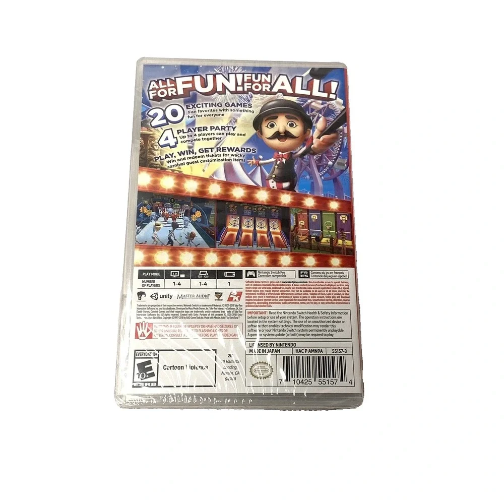 nintendo switch CARNIVAL GAMES 20 different‎ games in one NEW SEALED